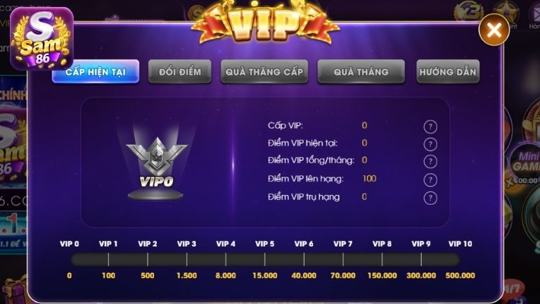 Anh em cần nắm chắc điều kiện để trở thành VIP của Sam86