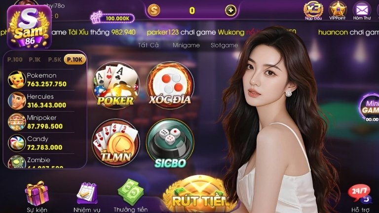 Điểm danh 4 tựa game bài nổi bật tại Sam86