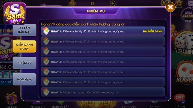 Điểm danh hàng ngày vừa đơn giản vừa có cơ hội nhận thưởng