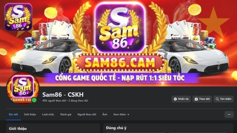 Liên hệ cổng game qua kênh Facebook