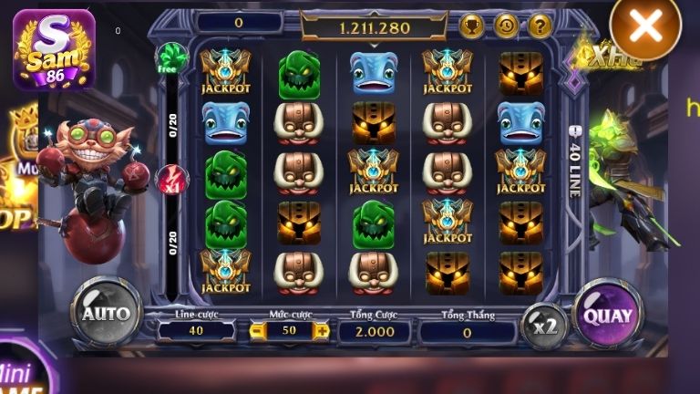 Luật chơi slot League Of Legends Sam86