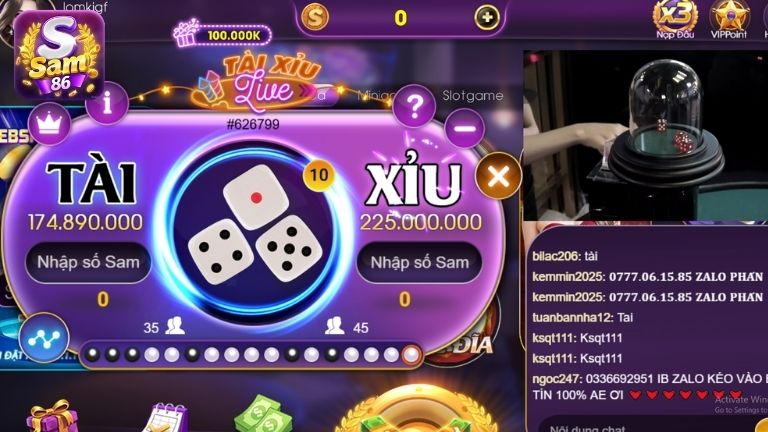 Luật chơi Tài Xỉu Sam86 chi tiết, dễ hiểu