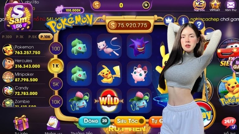 Pokemon: Mini Game Sam86 vui nhộn, phần thưởng hấp dẫn