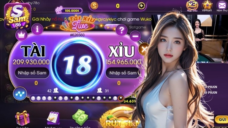 Tài xỉu & Tài xỉu live: Mini Game Sam86 cổ điển được đông đảo người chơi yêu thích