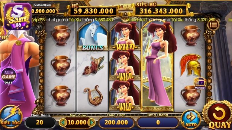 Tổng hợp mẹo chơi game quay hũ Hercules bất bại tại Sam86